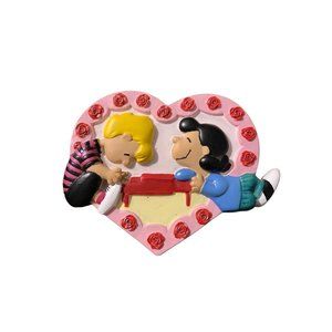 Charlie Brown and Lucy Valentine Playing Music Magnet United Feature Syndicate